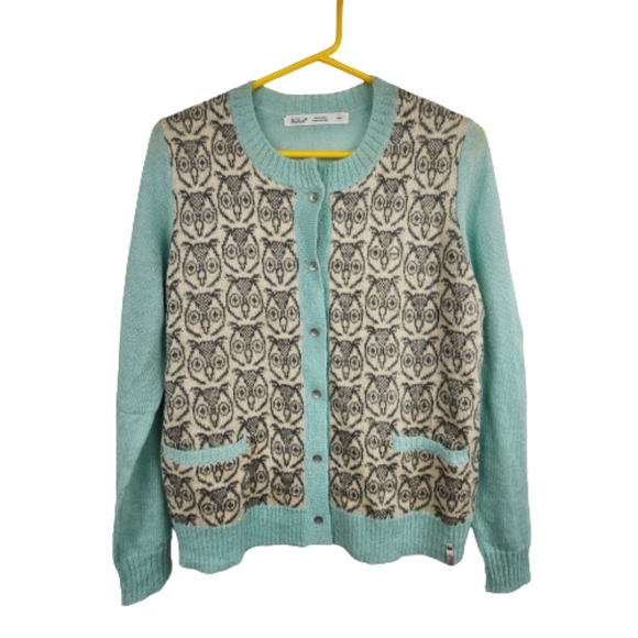Woolrich Sweaters - Woolrich Button Front Owl Cardigan Sweater Size Medium